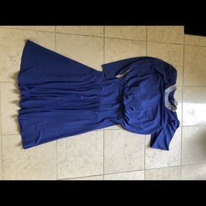 Cobalt blue silk dress